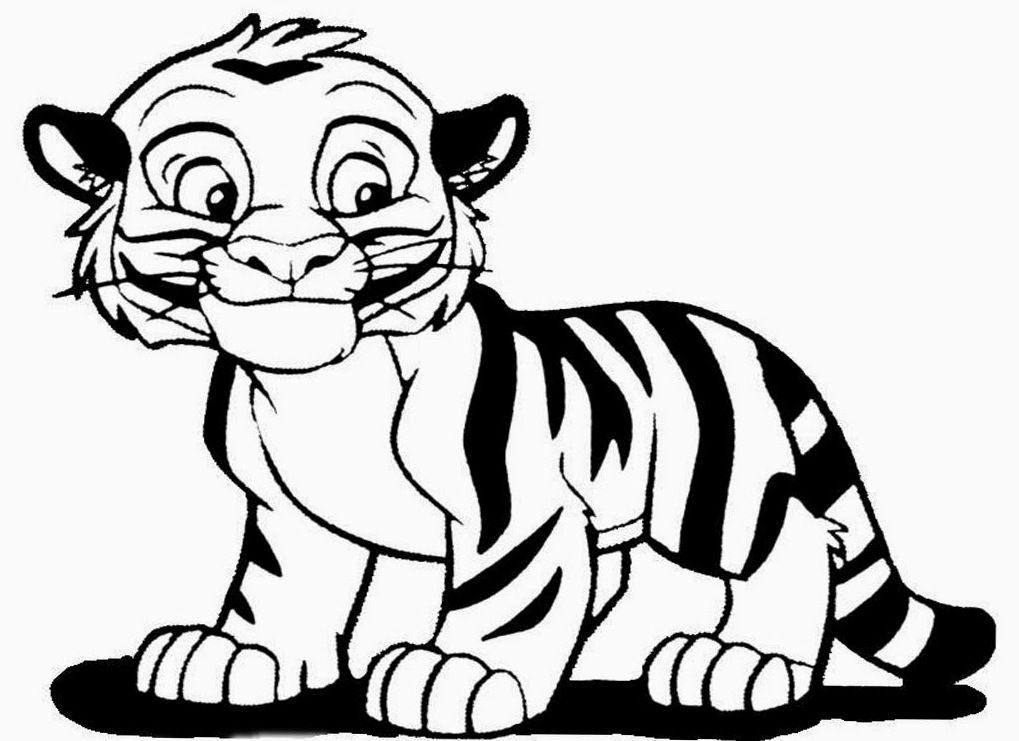 Cute Tiger Coloring Pages Top Resolutions | ViolasGallery.com