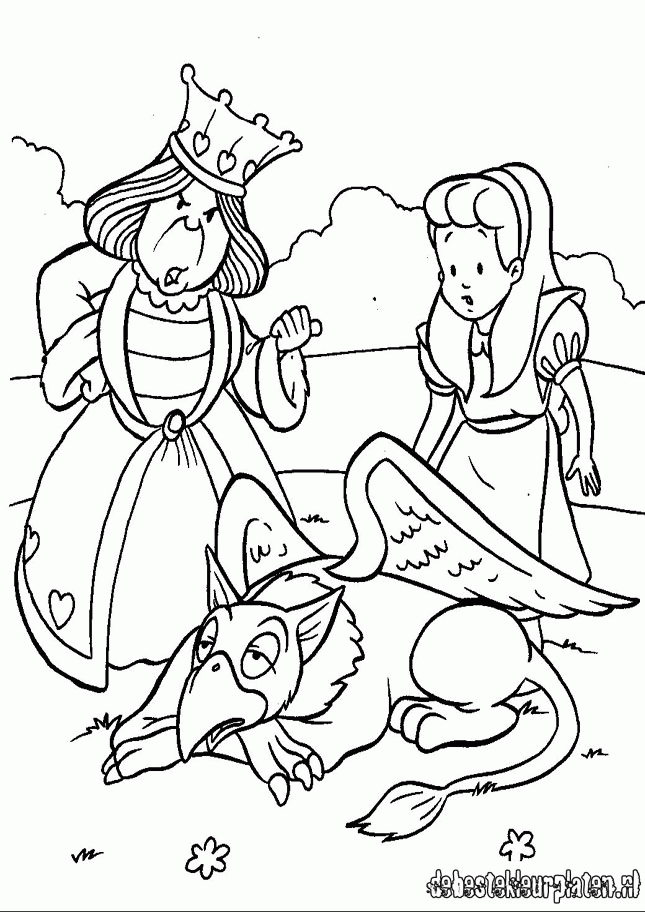 Alice In Wonderland Coloring Page 08 « Printable Coloring Pages