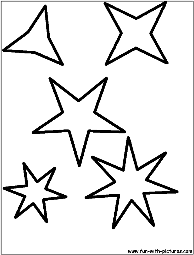 Free Printable Star Shapes Drawing And Coloring For Kids 206945