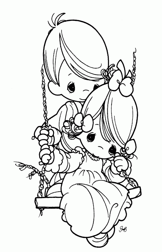 Precious-Moments-Friends-Coloring-Pages | COLORING WS