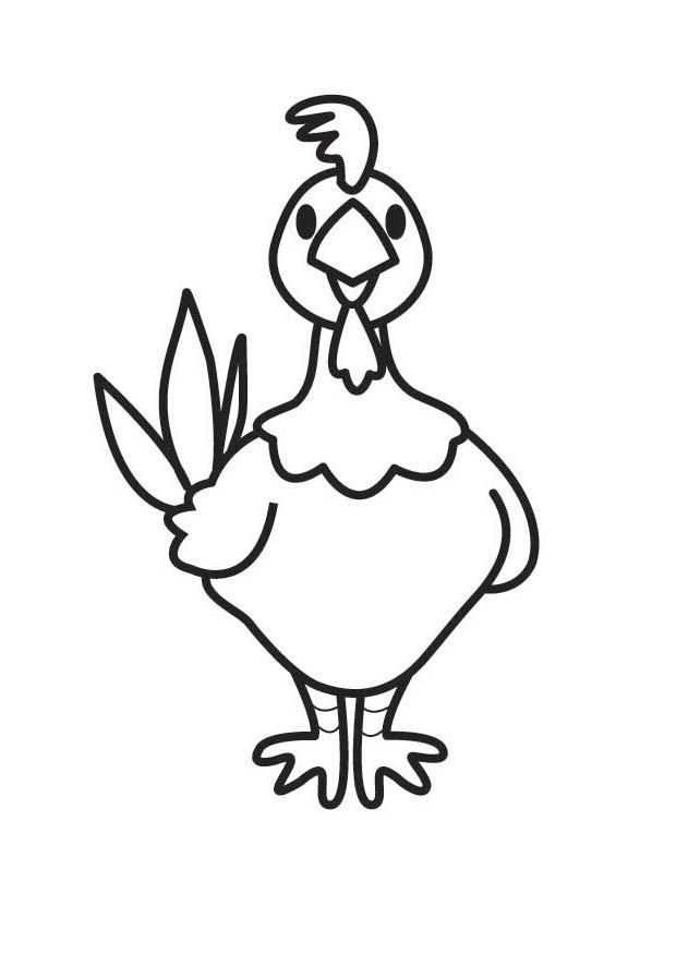 Coloring page Hen - img 17532.