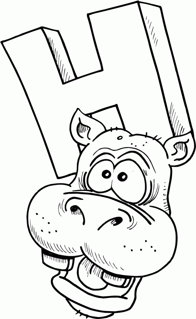 Hippopotamus Coloring Pages Cartoon Hippo Coloring Pages 225265