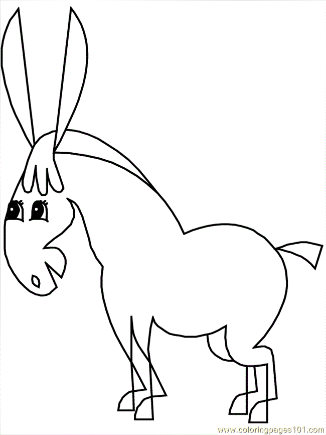 Coloring Pages Mexican Coloring Donkey2 (Countries > Mexico