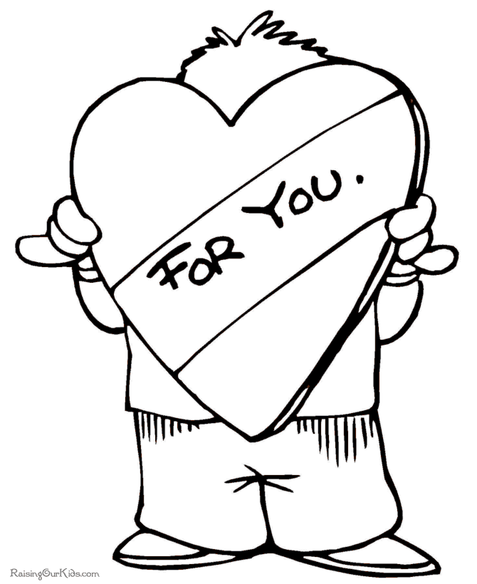 Happy Valentine Coloring Pages for Kid - 011