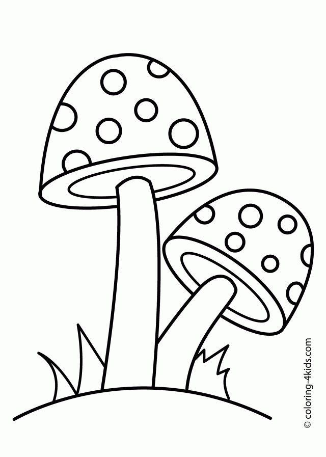 Coloring Page Mushrooms For Kids To Print 269810 Shroom Coloring Pages