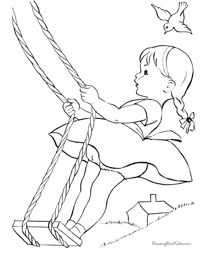 Coloring page of kid 028