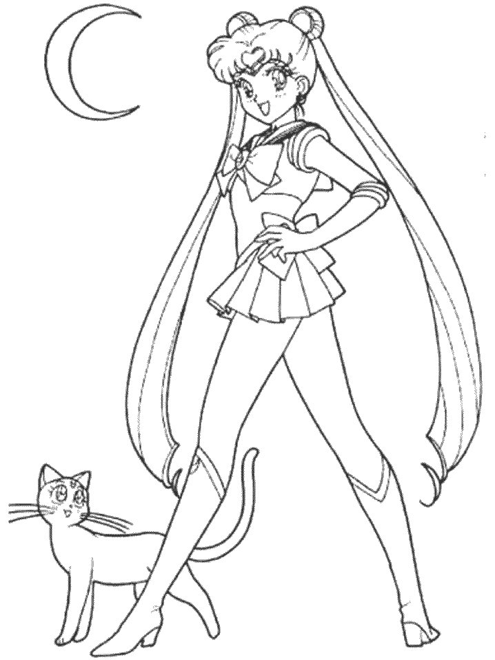Sailor Moon lunsailor Colouring Pages