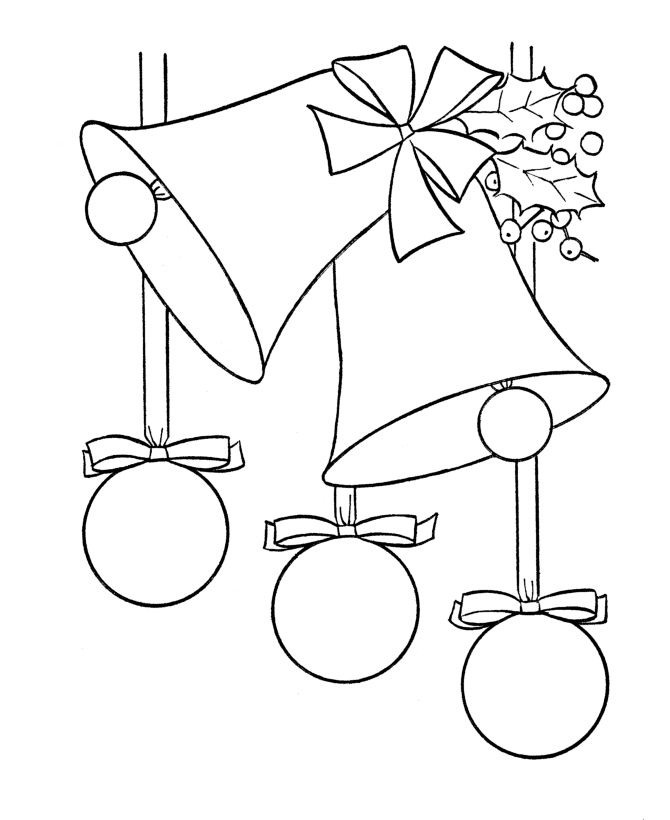 Bible Printables: Christmas Scenes Coloring Pages - Christmas Bells