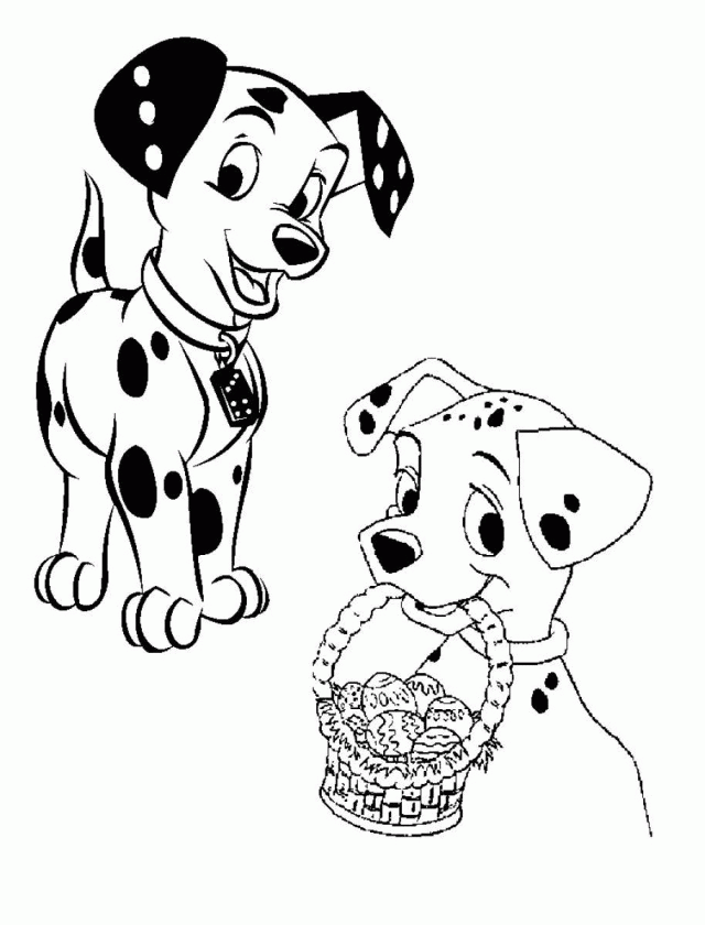 101 Dalmatians Easter Egg Coloring Page Printable Coloring Pages