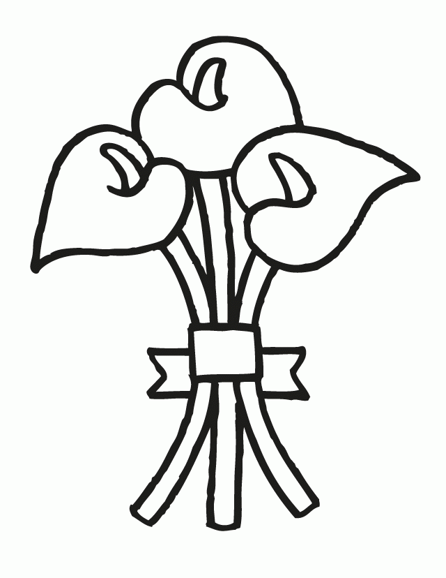 Wedding Bouquet - Free Printable Coloring Pages