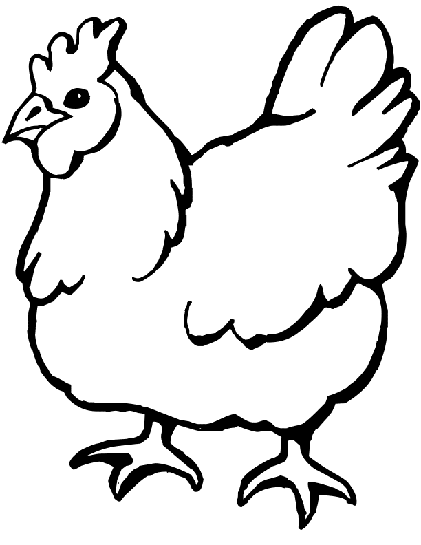 Cute Chicken coloring pages