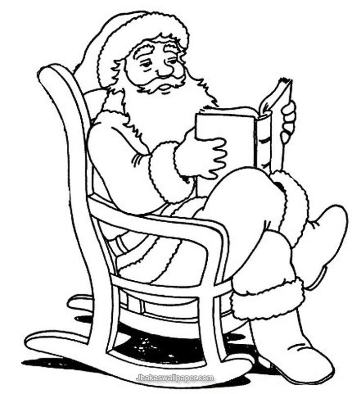 Christmas Santa Claus Coloring Pages to Print | Jhakaswallpaper.