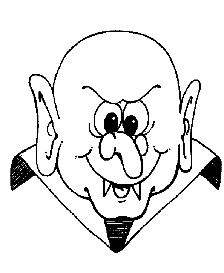 Scary Dracula of Halloween Coloring Pages – Free Halloween