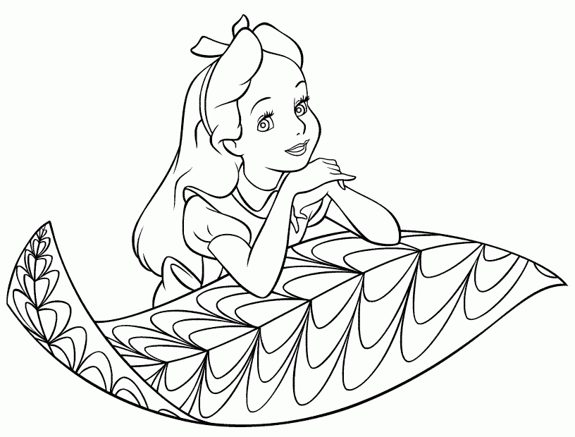 alice in wonderland coloring pages free printables for girls