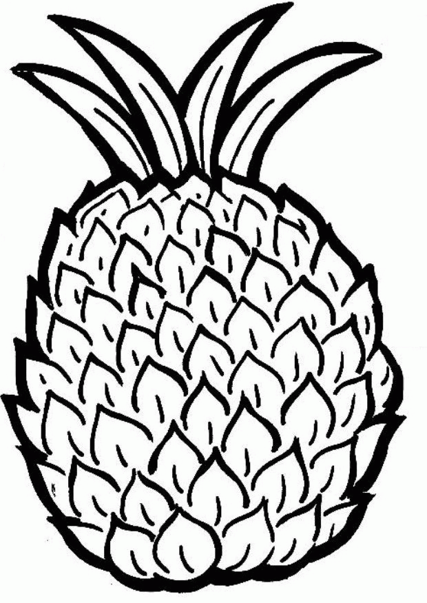 amazing pineapple coloring pages for kids | Coloring Pages