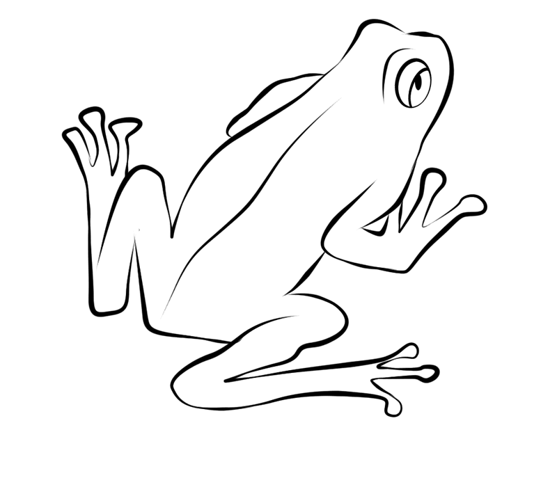 Coloring picture of a frog