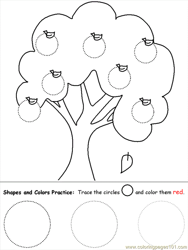 Coloring Pages Shapes Circles1 (Architecture > Shapes) - free