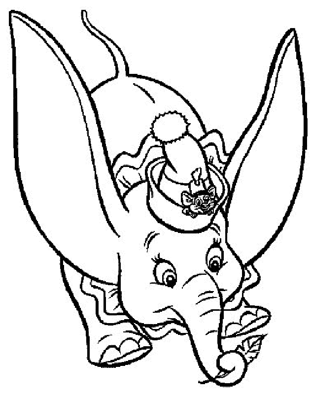 Dumbo the Elephant | Free Printable Coloring Pages