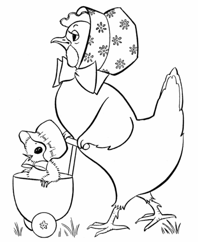 easter chicken Colouring Pages (page 3)