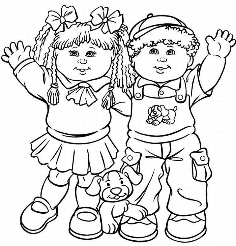 Cabbage Patch Kids Coloring Pages | Learn To Coloring