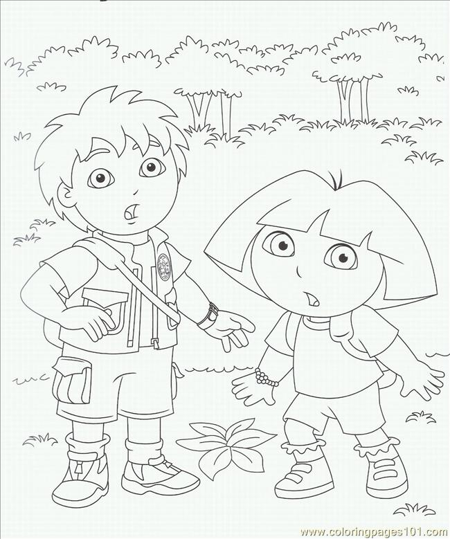 Coloring Pages Diego Coloring Pages 3 Lrg (Cartoons > Dora the