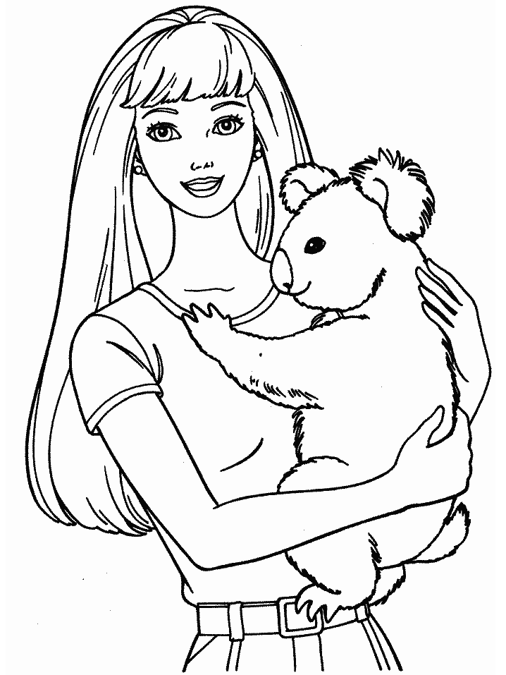 Barbie Printable Coloring Pages Free Coloring Page Printable
