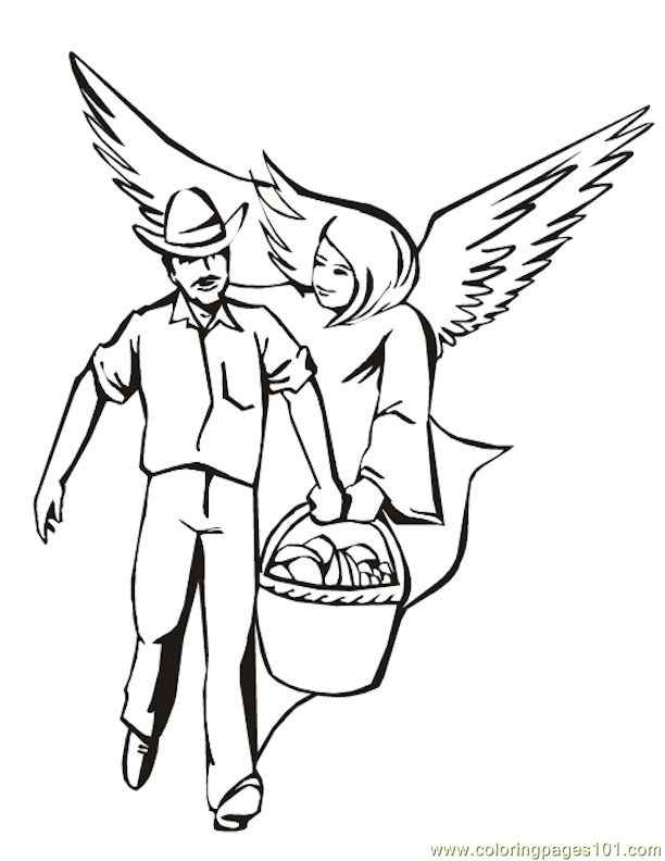 Coloring Pages 001 Angels 24 (Other > Religions) - free printable