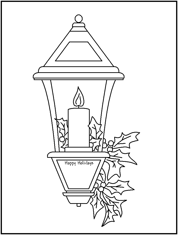 FREE Christmas Candles Coloring Pages