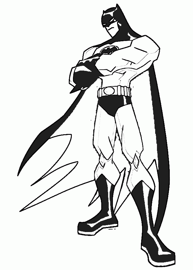 Batman Super Hero Cartoon Coloring Pages - Free Download Wallpaper