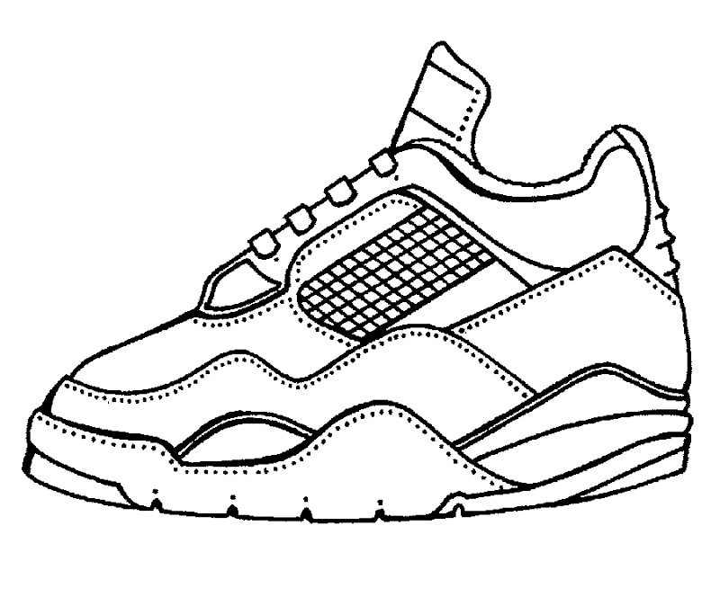 Tennis Sneakers, free coloring pages | Coloring Pages