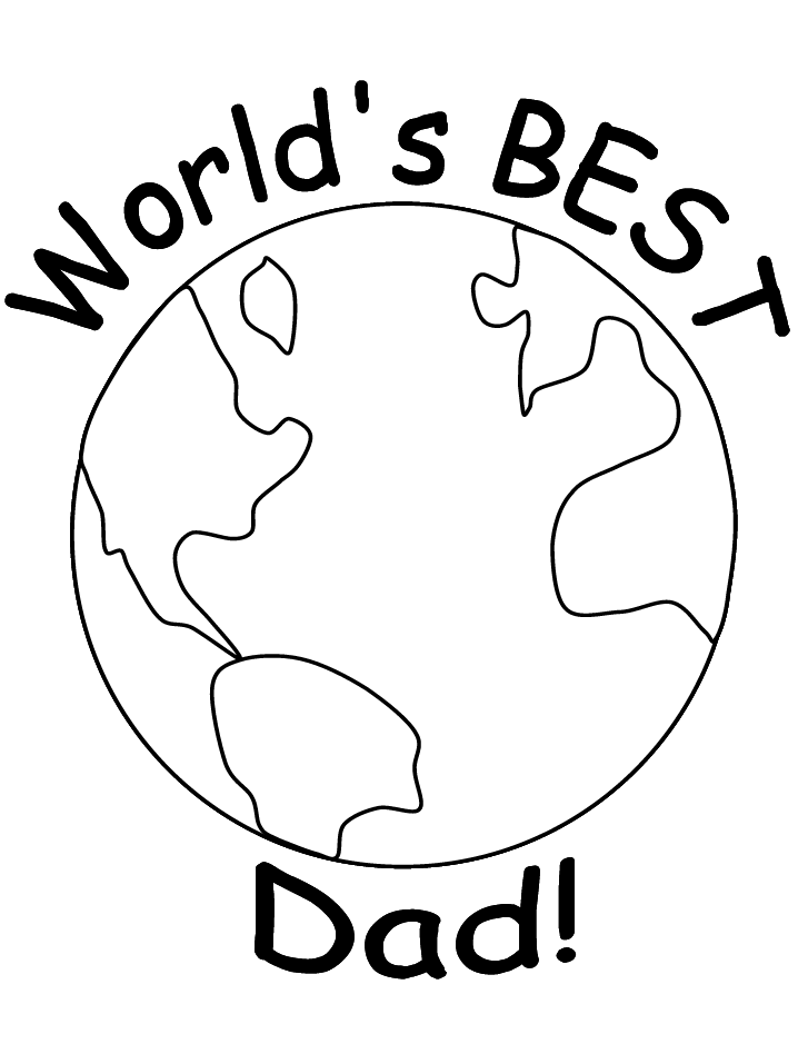 Printable Dad # 5 Coloring Pages 