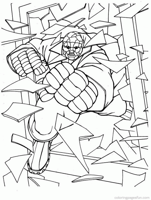 Lego Fantastic 4 Coloring Pages