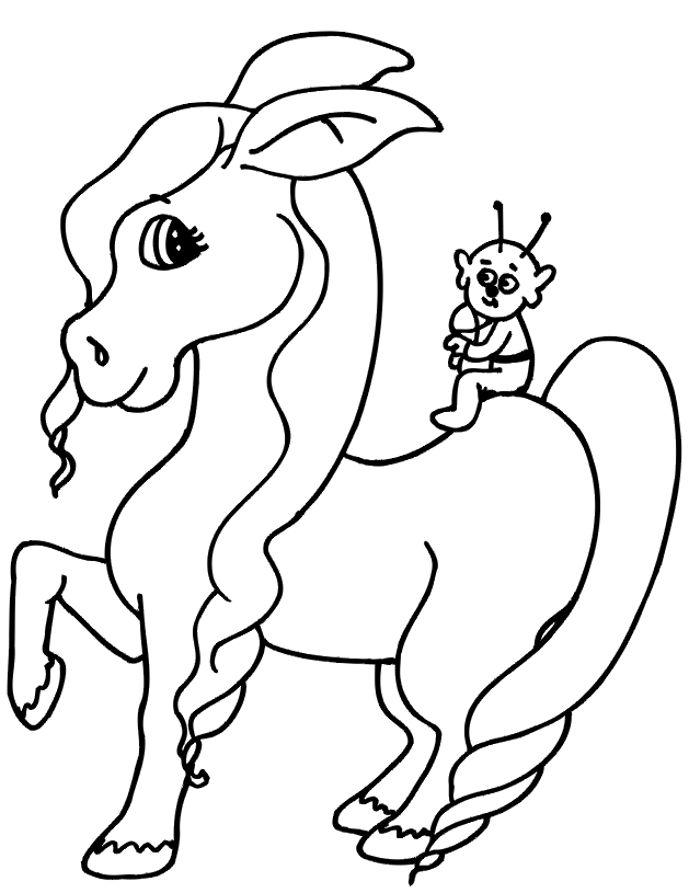 Horseback Riding Coloring Pages Kids Printable Page | Kids