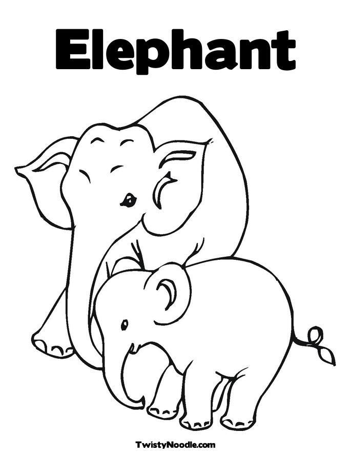 Elephant cut Colouring Pages (page 2)