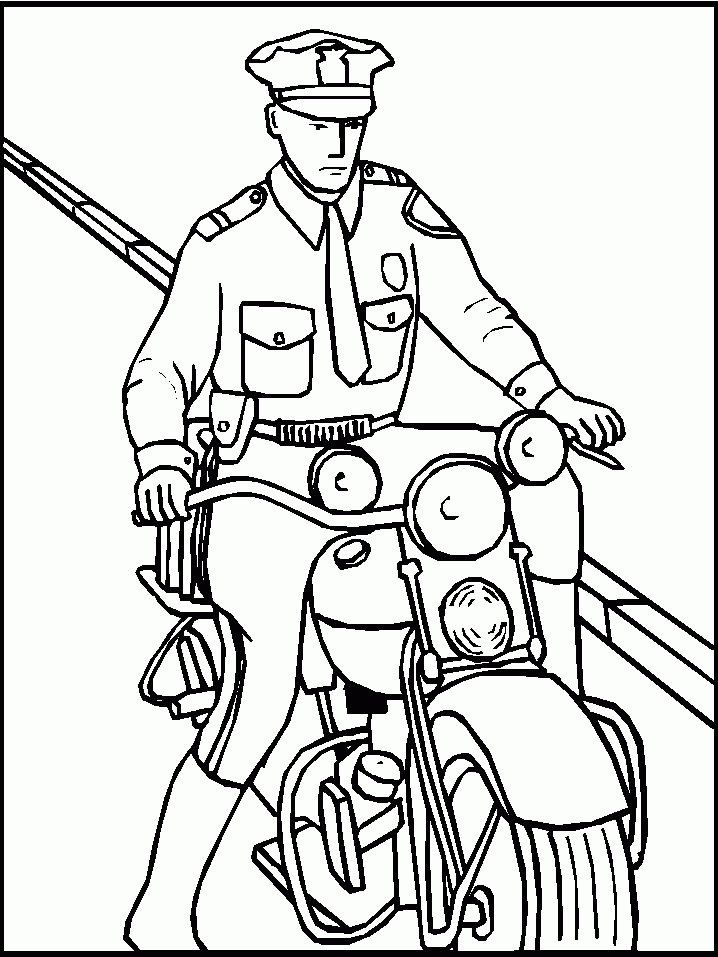 Coloring Police Coloring Page| Free Coloring Police Online Coloring