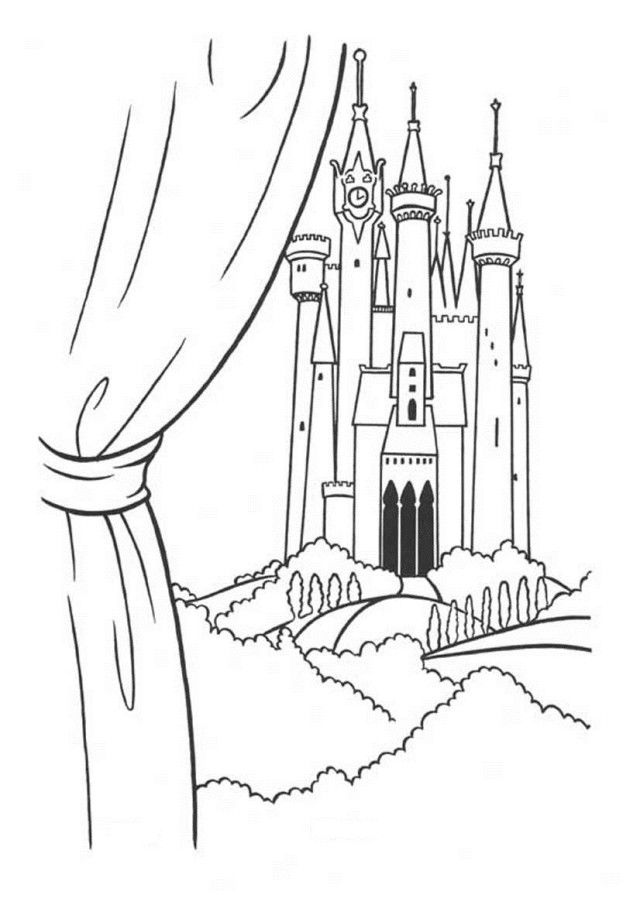 Printable Coloring Pages Of The Castle Of Cinderella | Laptopezine.