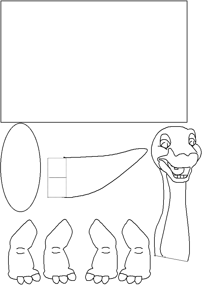 Brachiosaurus na ruličku