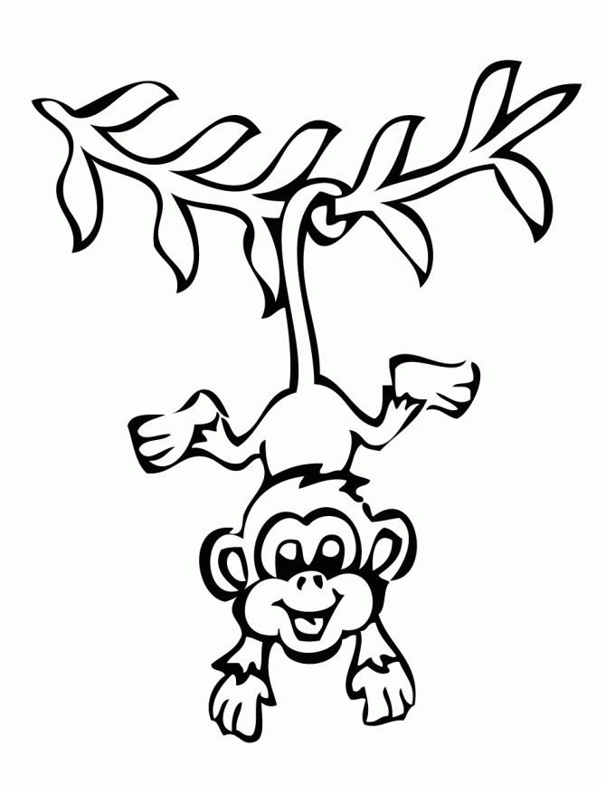 Monkey Coloring Pages - Free Coloring Pages For KidsFree Coloring