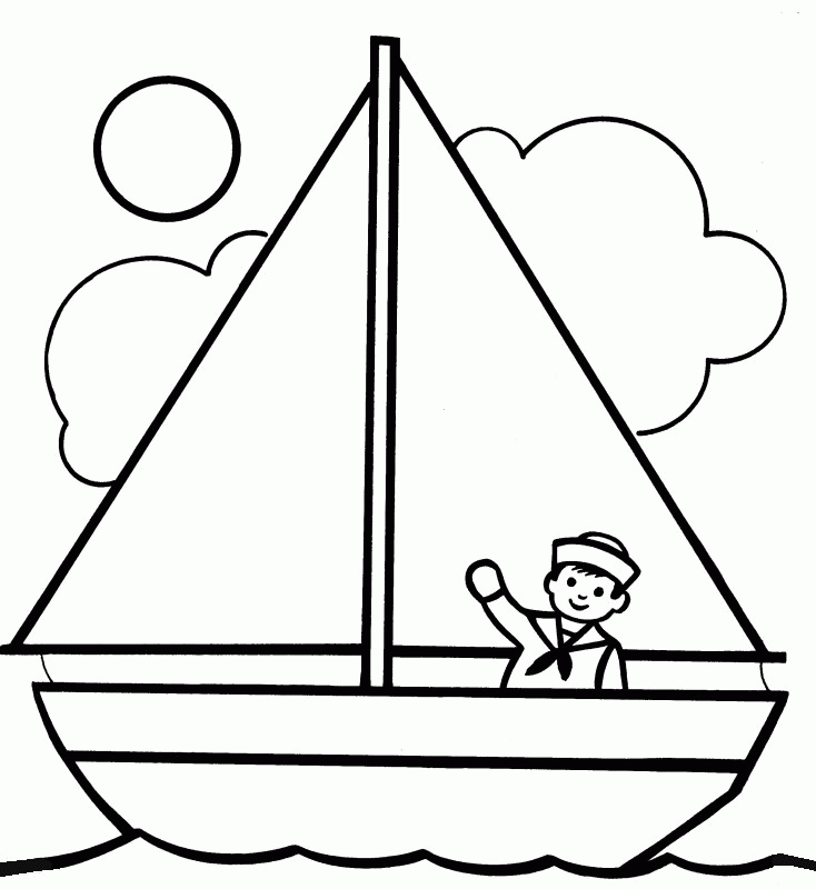 toy boat Colouring Pages