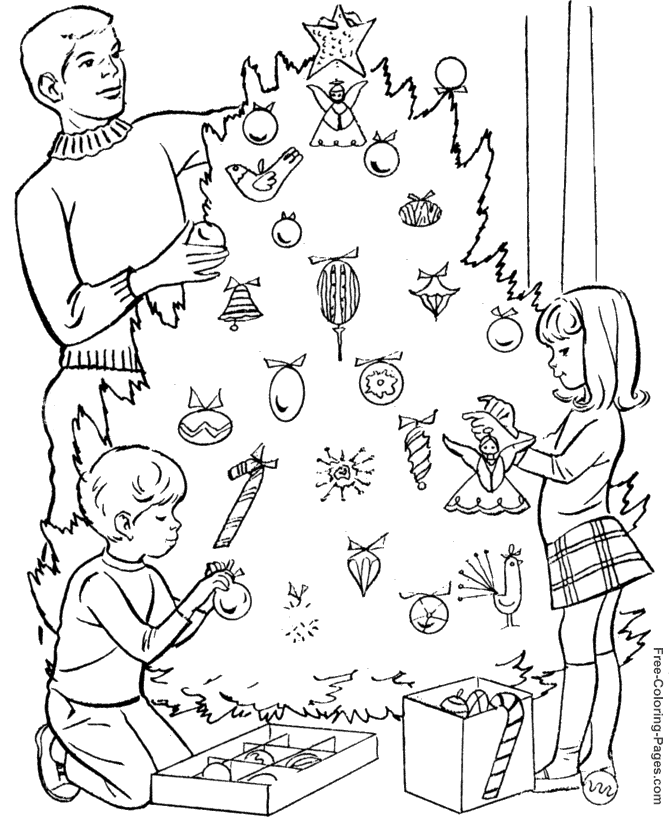 Winter Coloring Pages - A Christmas Tree 17