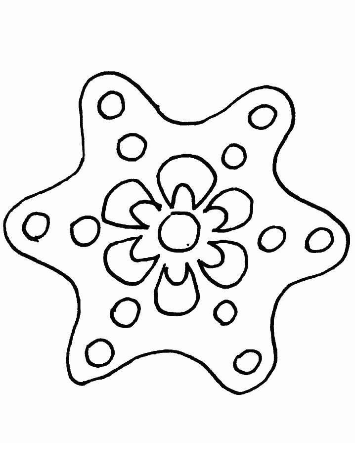 Snowflake3 Winter Coloring Pages & Coloring Book