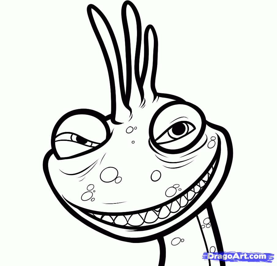 How to Draw Randall, Monsters Inc, Step by Step, Characters, Pop