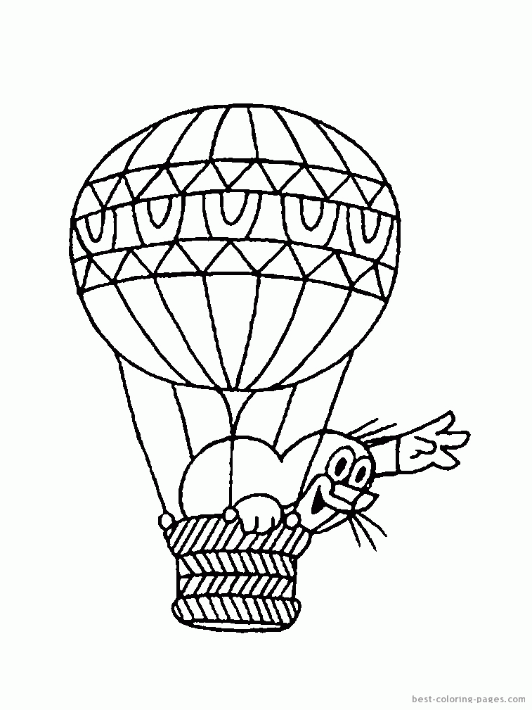 Hot air balloon printable coloring pages | Best Coloring Pages