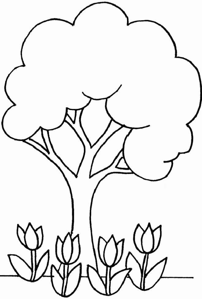 Old Tree Coloring For Kids - Tree Coloring Pages : Free Online