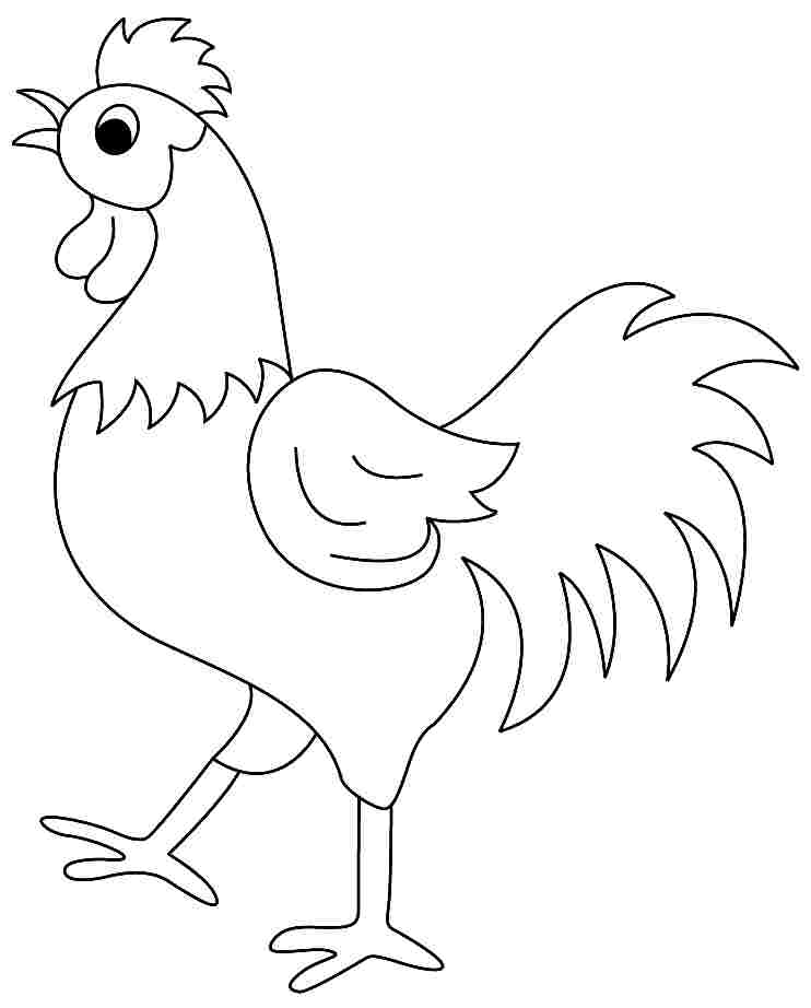 Free Printable Animal Rooster Colouring Pages For Kids - #