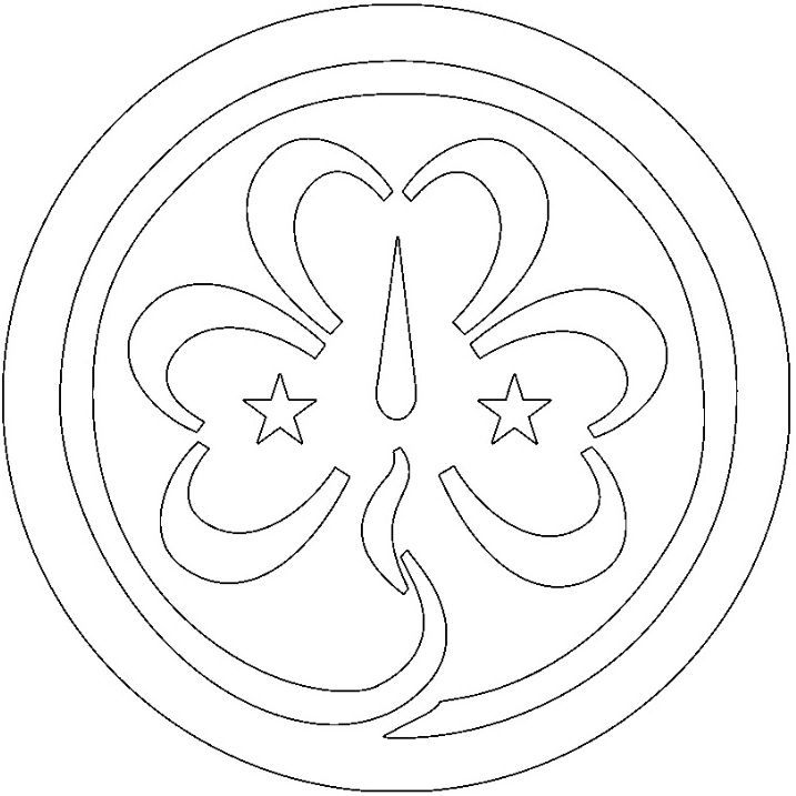 Trefoil coloring page | Girl Scouts: Daisies