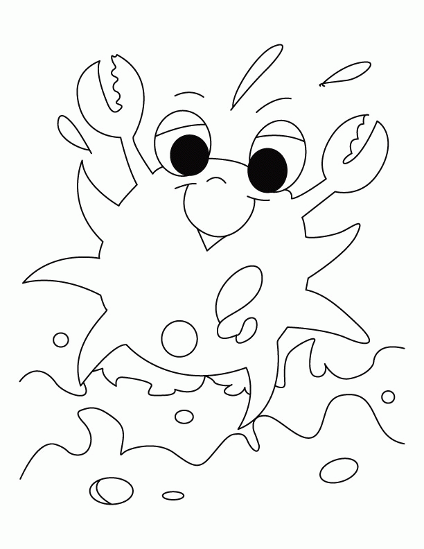 Cheerful crab coloring pages | Download Free Cheerful crab