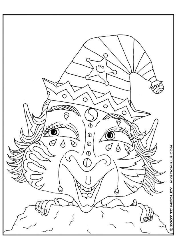 Coloring page elf - img 9259.