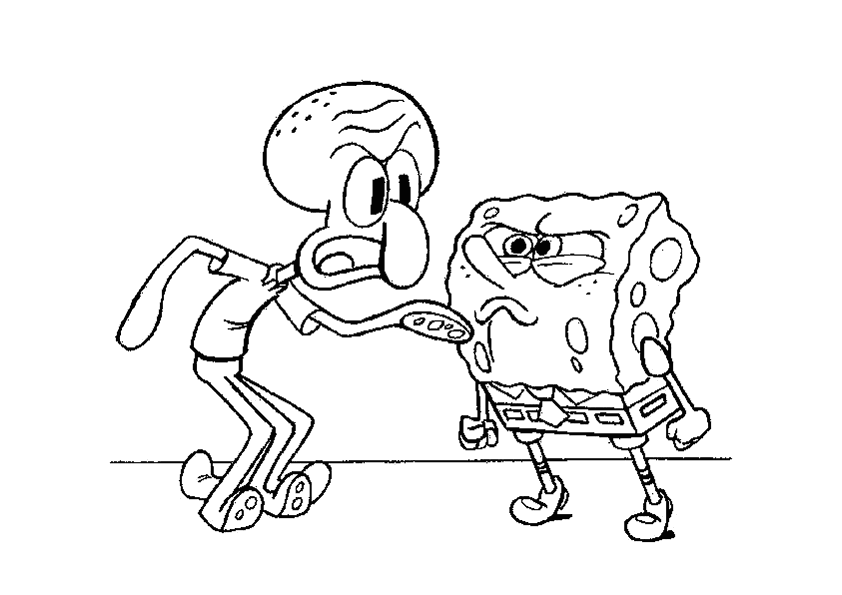 Squidward Coloring Pages | Spongebob Cartoons
