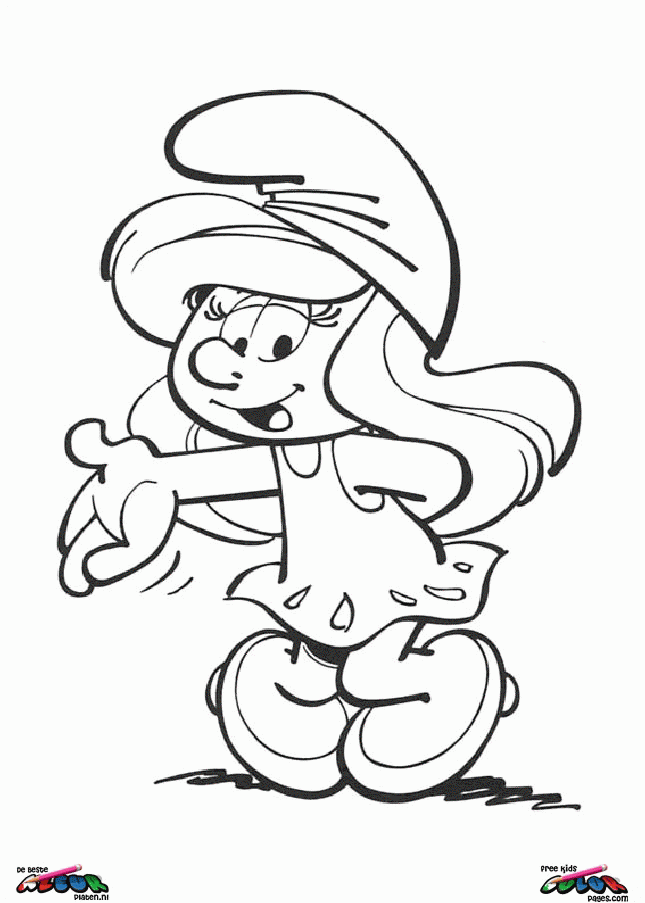 lady smurf Colouring Pages